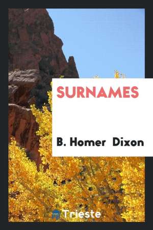 Surnames de B. Homer Dixon