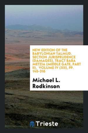 New Edition of the Babylonian Talmud de Michael L. Rodkinson