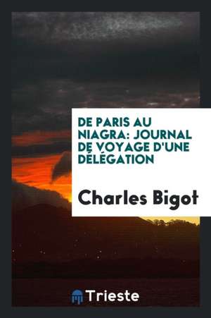 de Paris Au Niagra: Journal de Voyage d'Une Délégation de Charles Bigot