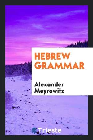 Hebrew Grammar de Alexander Meyrowitz