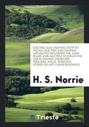 Electric Gas Lighting: How to Install Electric Gas Igniting Apparatus Including the Jump Spark and Multiple Systems for Use in Houses, Church de H. S. Norrie