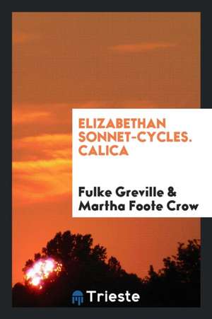 Elizabethan Sonnet-Cycles de Martha Foote Crow