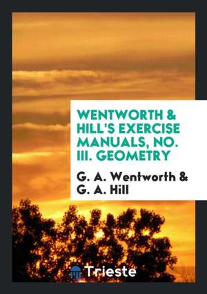 Wentworth & Hill's Exercise Manuals, No. III. Geometry de G. A. Wentworth