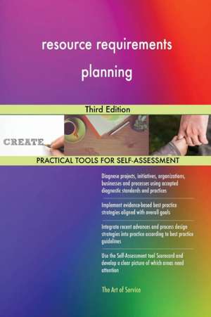 resource requirements planning Third Edition de Gerardus Blokdyk