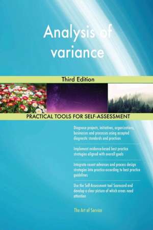 Analysis of variance Third Edition de Gerardus Blokdyk