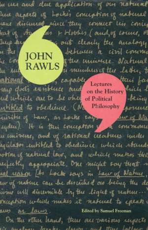 Lectures on the History of Political Philosophy de John Rawls