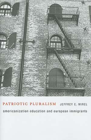 Patriotic Pluralism – Americanization Education and European Immigrants de Jeffrey E. Mirel