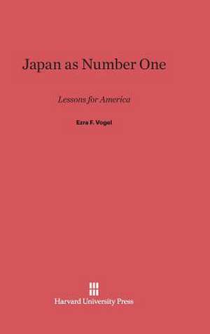 Japan as Number One de Ezra F. Vogel