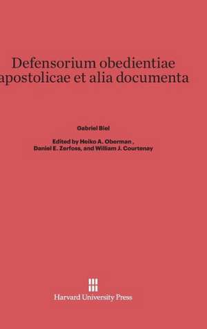 Defensorium Obedientiae Apostolicae Et Alia Documenta: The "Lyric" Subject of Contemporary American Poetry de Gabriel Biel