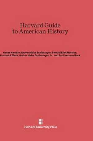 Harvard Guide to American History de Oscar Handlin