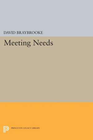 Meeting Needs de D Braybrooke