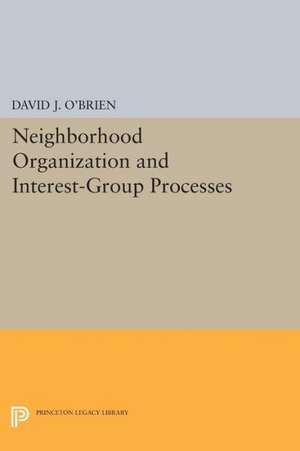 Neighborhood Organization and Interest–Group Processes de David J. O`brien