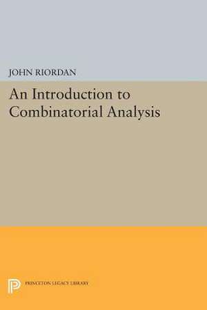 An Introduction to Combinatorial Analysis de J Riordan