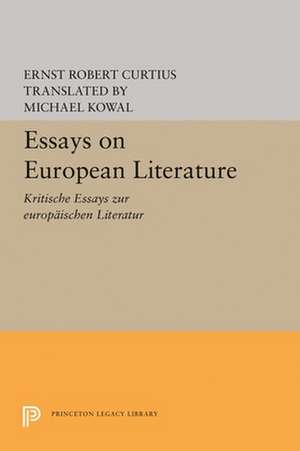 Essays on European Literature de Ernst Robert Curtius