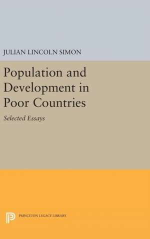 Population and Development in Poor Countries de Julian Lincoln Simon