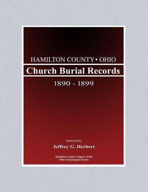 Hamilton County, Ohio, Church Burial Records, 1890-1899