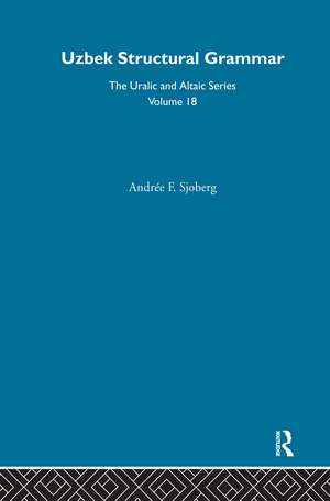 Uzbek Structural Grammar de Andree F. Sjoberg