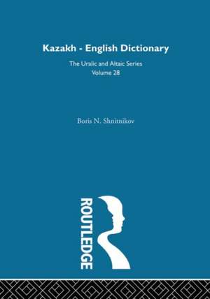 Kazakh-English Dictionary de Boris Schnitnikov