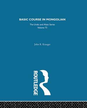 Basic Course in Mongolian de John G. Hangin