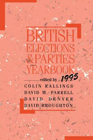 British Elections and Parties Yearbook de David Broughton