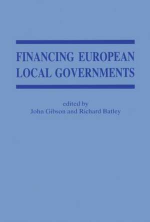 Financing European Local Government de Richard Batley