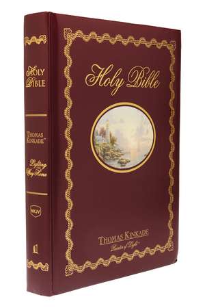 NKJV, Lighting the Way Home Family Bible, Hardcover, Red Letter: Holy Bible, New King James Version de Thomas Kinkade