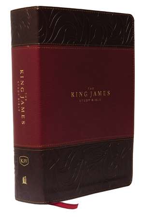 KJV, The King James Study Bible, Leathersoft, Burgundy, Red Letter, Full-Color Edition: Holy Bible, King James Version de Thomas Nelson