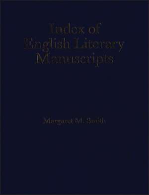 INDEX OF ENGLISH LITERARY MANU