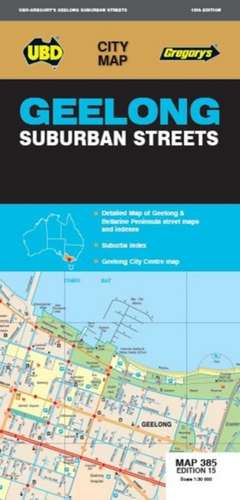 Geelong Suburban Streets Map 385 15th de UBD Gregory's