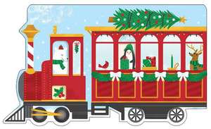 Christmas Train Shaped Cover Sticky Notes de Galison