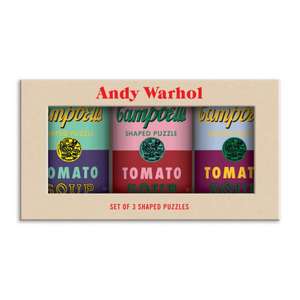 Andy Warhol Soup Cans Set of 3 Shaped Puzzles in Tins