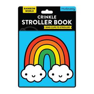 Rainbow World Crinkle Fabric Stroller Book de Mudpuppy