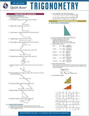 Trigonometry de Research & Education Association