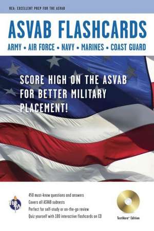 ASVAB Flashcard Book de Editors of Rea