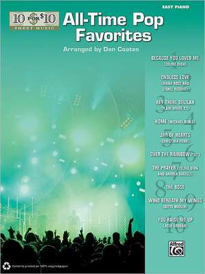 10 for 10 Sheet Music All-Time Pop Favorites: Piano Solos de Alfred Publishing