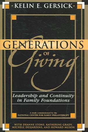 Generations of Giving de Kelin E. Gersick