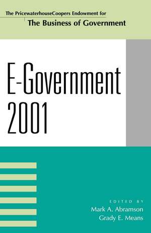 E-Government 2001 de Mark A. Abramson