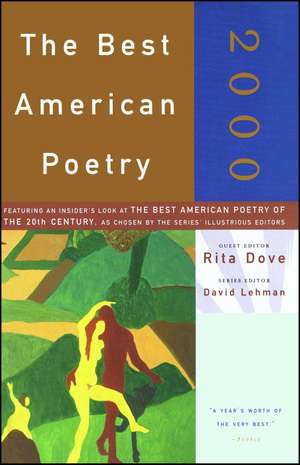 The Best American Poetry 2000 de David Lehman