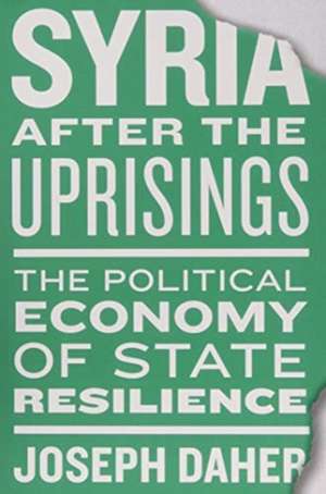 Syria after the Uprisings – The Political Economy of State Resilience de Joseph Daher