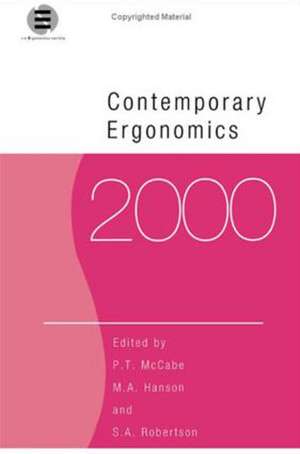 Contemporary Ergonomics 2000 de S. Robertson