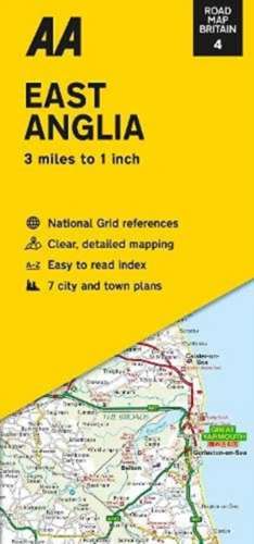 Road Map Britain 04 East Anglia 1 : 200 000