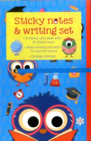 Sticky Notes and Writing Set: School Monsters: Fabulous Wallet-Style Folder Containing 13 Sticky Notepads, a Tear-Off Writing Pad, and Storage Envelop de Peony Press