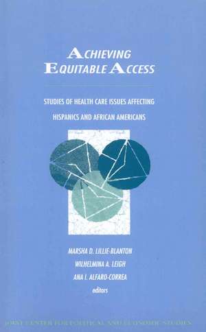 Achieving Equitable Access de Marsha Lillie-Blanton