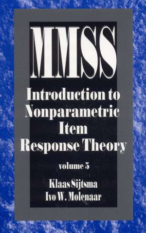 Introduction to Nonparametric Item Response Theory de Klaas Sijtsma