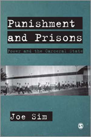 Punishment and Prisons: Power and the Carceral State de Joe Sim