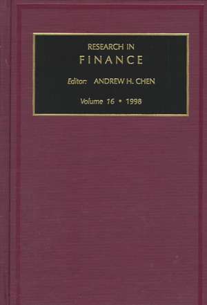 Research in Finance de Andrew H. Chen