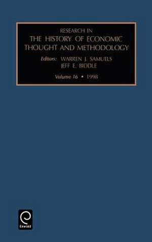 Research in the History of Economic Thought and Methodology de Warren J. Samuels