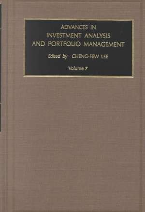 Advances in Investment Analysis and Portfolio Management de Cheng-Few Lee