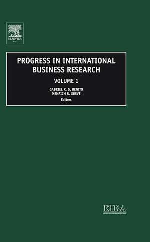 Progress in International Business Research de Gabriel Benito