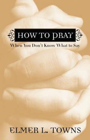 How to Pray When You Don`t Know What to Say de Elmer L. Towns